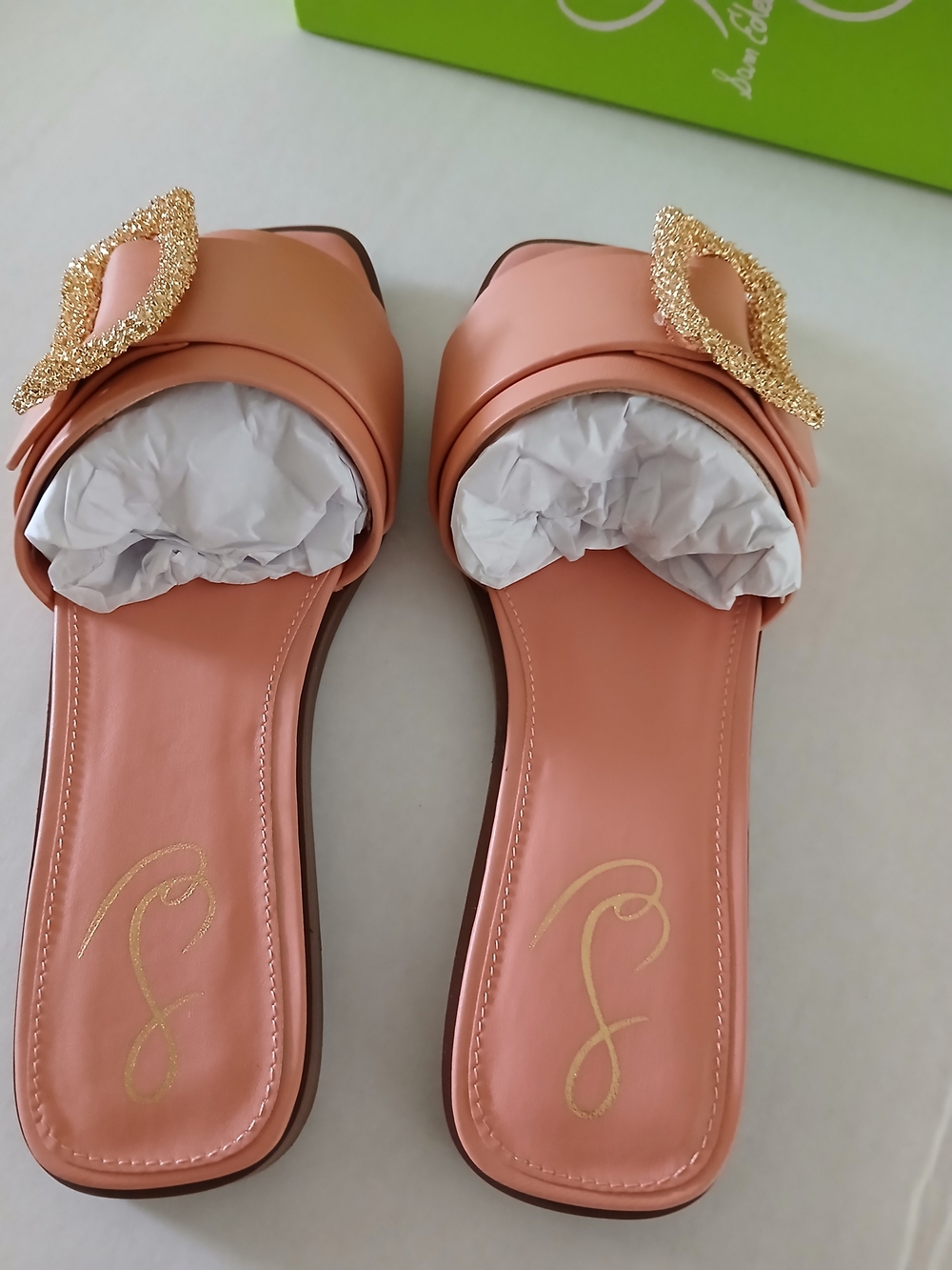 Sam Edelman Inez Canyon Clay Sandals with Gold Buckle Size 6.5 $85 - Picture 10 of 11